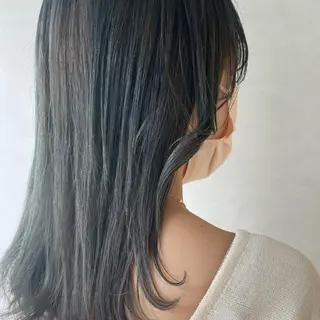 ミディアム 韓国/透明感カラー さなのヘアスタイル
