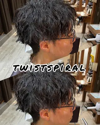 メンズ 仙台/メンズ/ フェザー/リョウのヘアスタイル