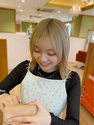 ミディアム asuka‪‪‎🤍 Lita 4Fのヘアスタイル