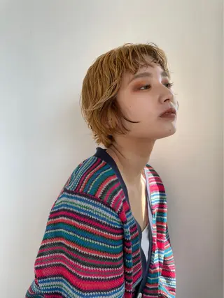 ショート 実力派スタイリストの 完全無料パーマのヘアスタイル