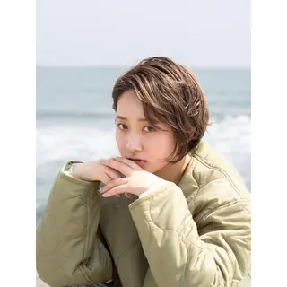 ショート re.share所属・茅ヶ崎/ショートボブ /ハイトーン/片野のヘアスタイル