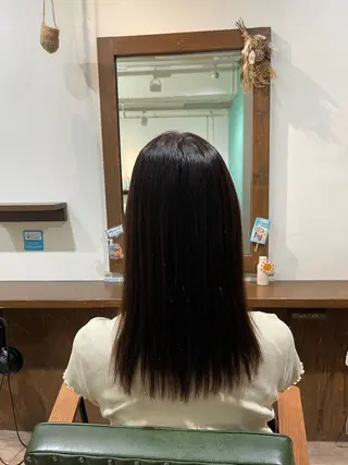 ロング 艶髪/シルク/縮毛 テライケイショウのヘアスタイル