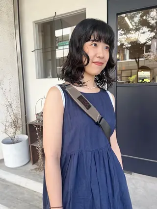 ミディアム パーマ haco所属・🌿haco / パーマ/ユリナ🕊️のヘアスタイル