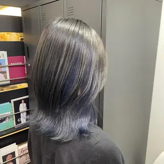 ミディアム カラー tokute 中野真咲🐺のヘアスタイル