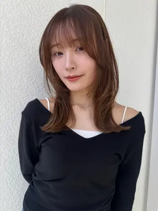 ミディアム 髪質改善/透明感艶 カラー/💎まな💎のヘアスタイル