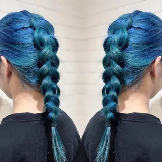 ミディアム カラー パーマ ヘアアレンジ メンズ マツエク・マツパ 髪質改善×ハイトーン 中田啄也のヘアスタイル