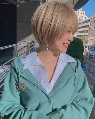 ショート カラー レイヤー/髪質改善 /くびれショート加納のヘアスタイル