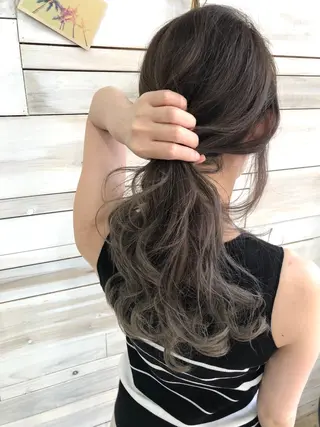 ロング カラー メンズカットグラデー ションカラー/ケイゴのヘアスタイル