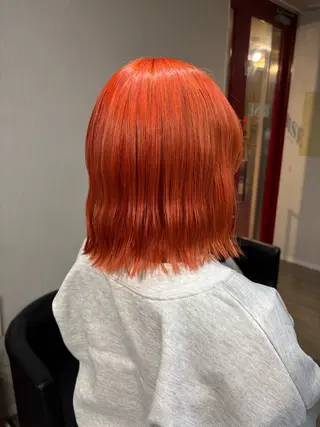 ミディアム カラー 福石 玲華のヘアスタイル