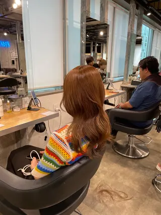 カラー 🤍韓国ヘア🤍透明 感ベージュ/まりんのヘアスタイル