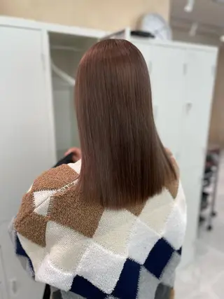 セミロング カラー ショーヤ/ブリーチ /バレイヤージュのヘアスタイル