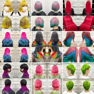 ショート カラー "PEPPU "所属・派手髪、ハイトーン ショートヘアShinのヘアスタイル