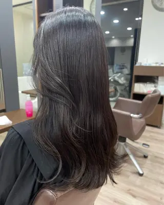 ロング カラー たなか りなのヘアスタイル