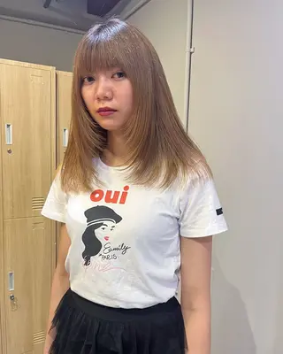 ミディアム ハッシュカット🐈 韓国レイヤー/ののかのヘアスタイル