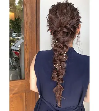 ロング ヘアアレンジ glad hairのヘアスタイル