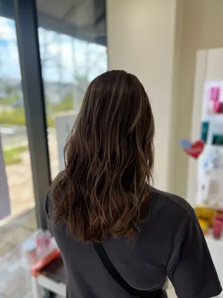 ロング カラー 太白区白髪ぼかし/ ボブカット/千葉達人のヘアスタイル