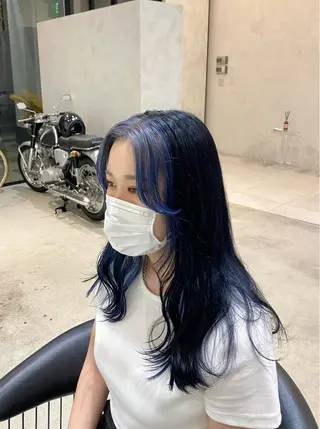 セミロング カラー DEAN所属・KEIGO/パーマ ハイトーン/DEANのヘアスタイル