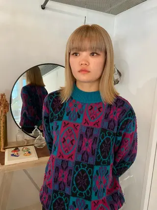 ミディアム カラー 🌻名古屋🌻 🫧ハイトーン🫧のヘアスタイル