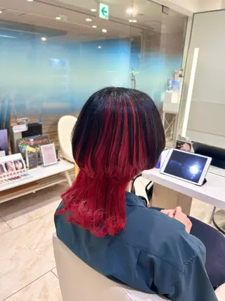 セミロング カラー はるか/ブリーチカラ ー/ヘアアレンジ🤍のヘアスタイル