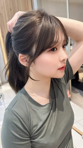 ロング oto🎀×美髪× シースルー前髪🤍のヘアスタイル