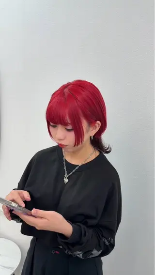 ミディアム カラー ブリーチカラー/原宿 /髪質改善/shinのヘアスタイル