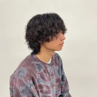 ミディアム パーマ メンズ 【柏メンズパーマ職人 】店長　KAZUMAのヘアスタイル