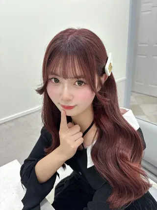 ロング 💎のぼりゆい/大須 ブリーチなしWカラーのヘアスタイル