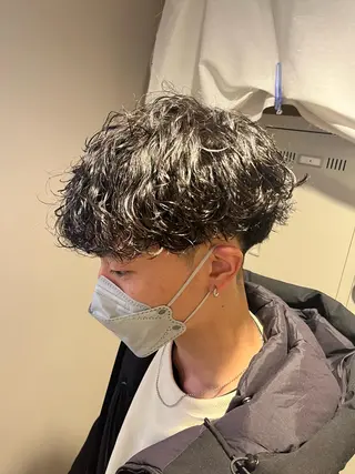 ミディアム パーマ メンズ 川崎1メンズパーマ師 🌀岩﨑弘成🌀のヘアスタイル