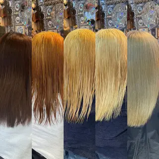 ミディアム カラー ヘアアレンジ haco+所属・🌈派手髪エクステ ブレイズ🌈ひろとのヘアスタイル