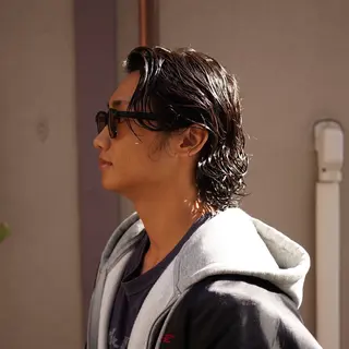 ミディアム パーマ メンズ GAKU 岳人のヘアスタイル