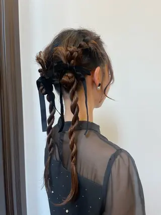 ヘアアレンジ 梨子🐣艶カラー🌈 ダメージレス💖のヘアスタイル