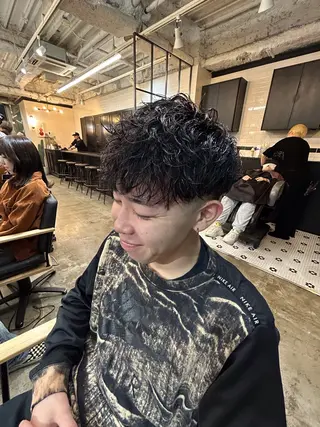 ショート パーマ メンズ lana hair 新宿/髪質改善のヘアスタイル