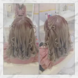 セミロング ヘアアレンジ ヘアセット/着付け 𓇼 松本 夏美𓇼のヘアスタイル