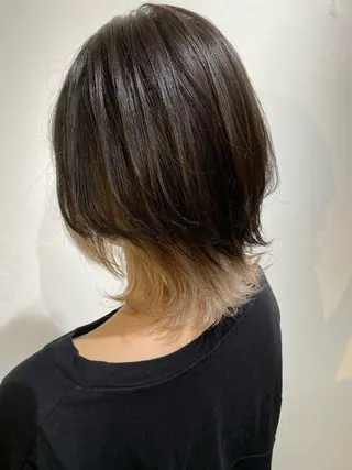 ショート カラー _White広島所属・バレイヤージュ 隅中秀弥のヘアスタイル