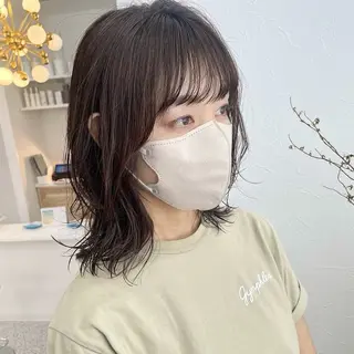 ミディアム パーマ YUKO/ 似合わせ韓国風パーマのヘアスタイル