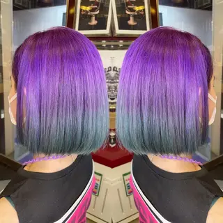 ミディアム 👑派手髪/カット 👑ANRYのヘアスタイル