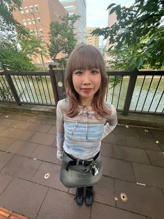 ミディアム カラー ブリーチカラー🫧 いぐち しょうた🫧のヘアスタイル