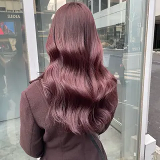 セミロング カラー 大人っぽ♡上品な暖色 ♡ブリーチなし♡のヘアスタイル