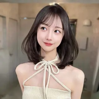 ミディアム カラー モテ韓国ヘア/ レイヤー🤍RIKAのヘアスタイル
