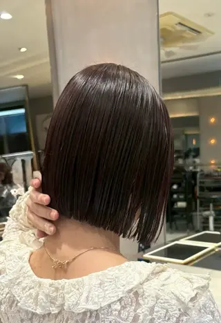 ミディアム カラー パーマ ボブ/カットモデル えのもとりき🏄のヘアスタイル