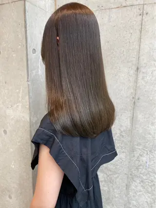 セミロング カラー レイヤー/柔色 カラー/SAkiのヘアスタイル