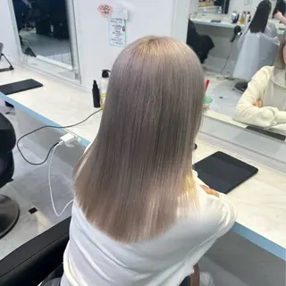 セミロング カラー 暖色🩷透明感カラー ♡Maika♡のヘアスタイル