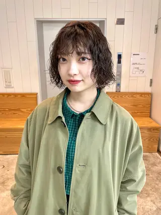 ショート パーマ Kouta/似合わせ /パーマ/カラーのヘアスタイル