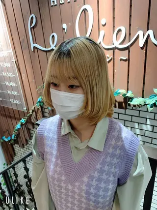 ミディアム カラー ヘアアレンジ charme溝の口所属・チバ ヒロトのヘアスタイル