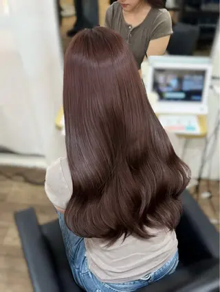 ロング カラー ヘアアレンジ 茶屋町/ワンカラー RAN　モデル募集中のヘアスタイル