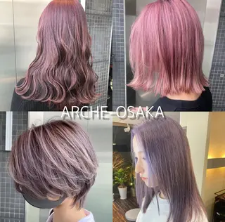 ミディアム カラー 髪質改善サロン 心斎橋ARCHEのヘアスタイル