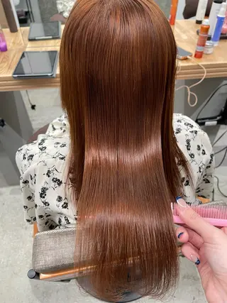 ロング カラー mok所属・かめい りなのヘアスタイル
