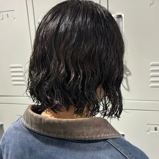 ショート パーマ 髪質改善ストレート /暖色カラー🎀🪞のヘアスタイル