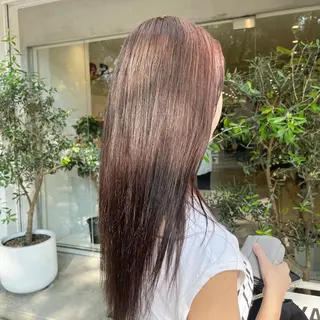 ロング 中山 優里のヘアスタイル