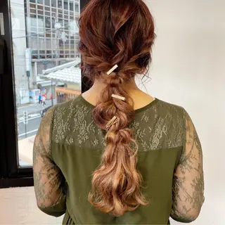 ロング ヘアアレンジ 似合わせヘア🤍 面田法子のヘアスタイル